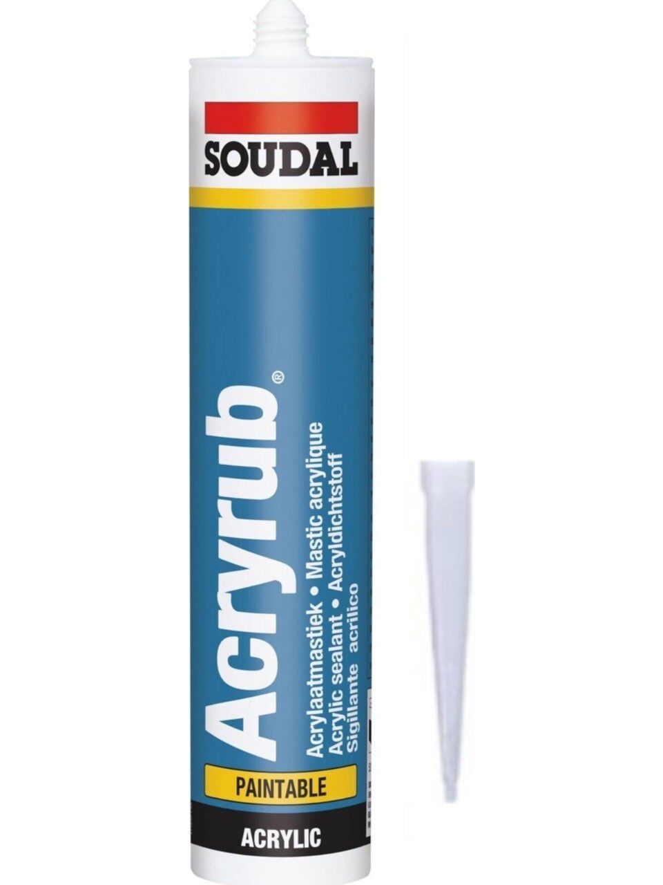 Soudal Acryrub Silikonize Mastik 500 gr Beyaz