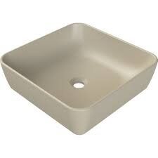 Turkuaz One 46X46 Kare Lavabo Mat Capuccino