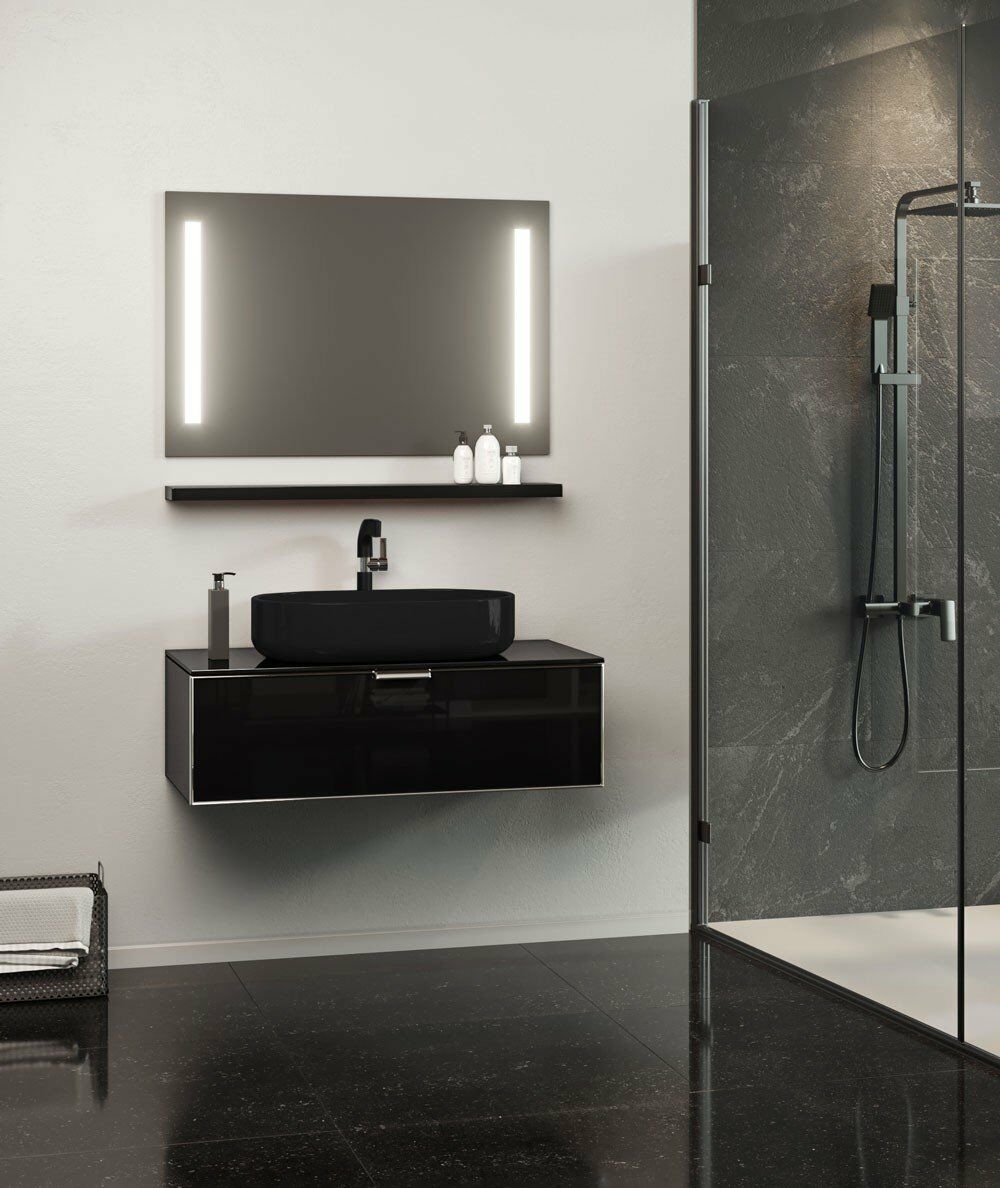 Orka Banyo Dolabı Yalıköy 90 Cm Siyah Tkm