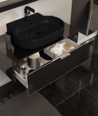 Orka Banyo Dolabı Yalıköy 90 Cm Siyah Tkm