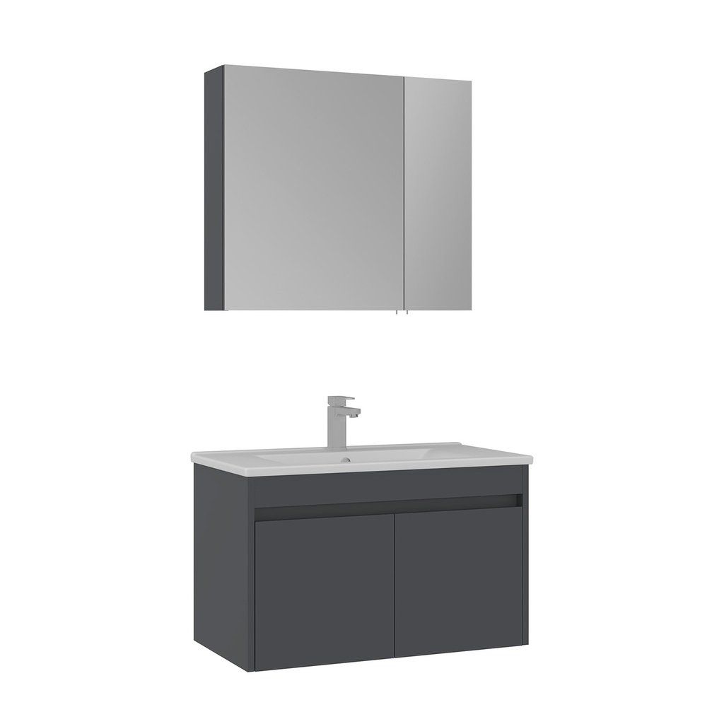 Orka Banyo Dolabı Side 85 Cm Antrasit