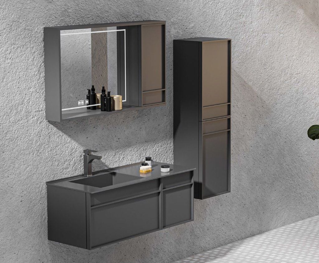 Belinza Banyo Dolabı Valkür 100 Cm Antrasit Tkm