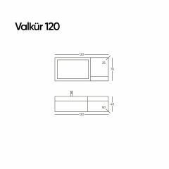 Belinza Banyo Dolabı Valkür 100 Cm Antrasit Tkm