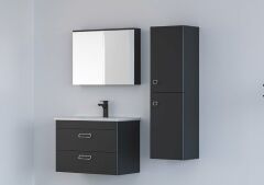 Belinza Banyo Dolabı Nest 85 Cm Antrasit Takım