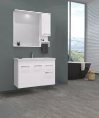 Orka Banyo Dolabı Perge 100 Cm P. Beyaz Tkm