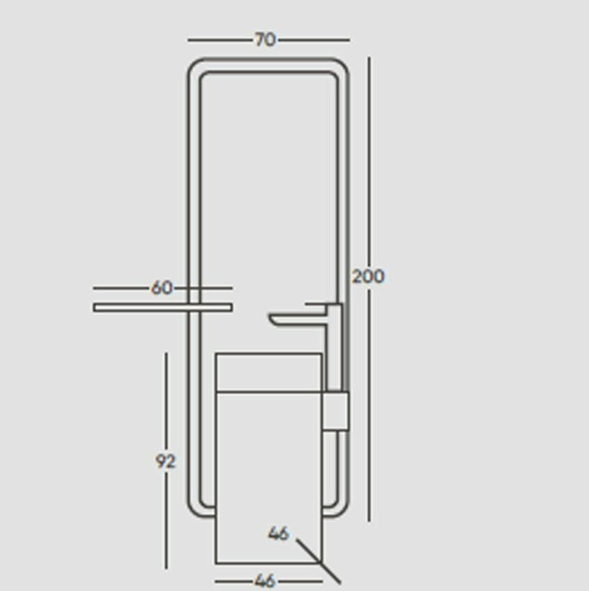 Belinza Mono 70 cm Banyo Dolabı Ocean