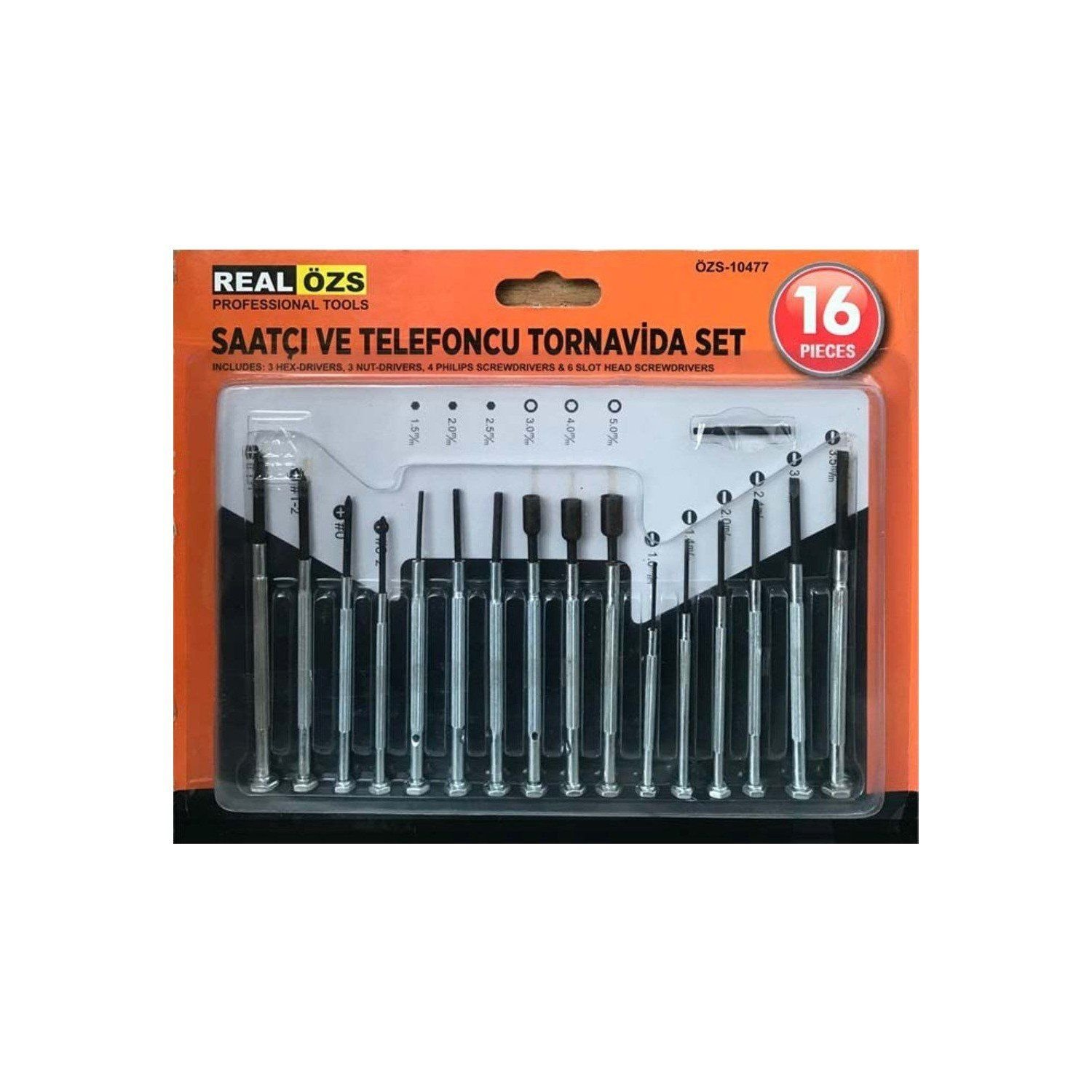 Saatçi Ve Telefoncu Tornavida Seti 16 Parça
