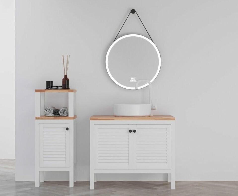 Belinza Banyo Dolabı Wind 85 Cm Beyaz Takım