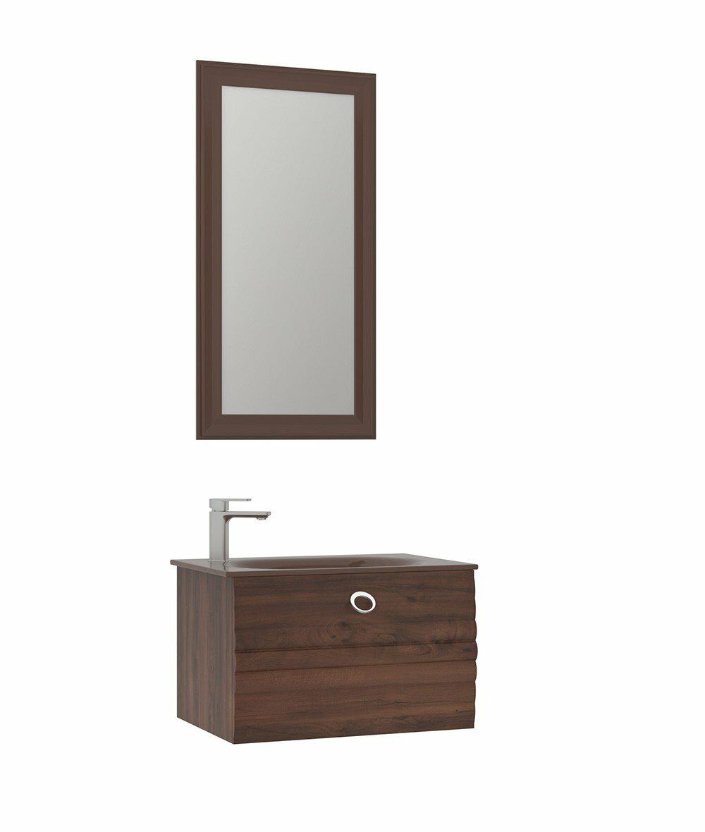 Orka Banyo Dolabı Anzer Ceviz 60 Cm Takım
