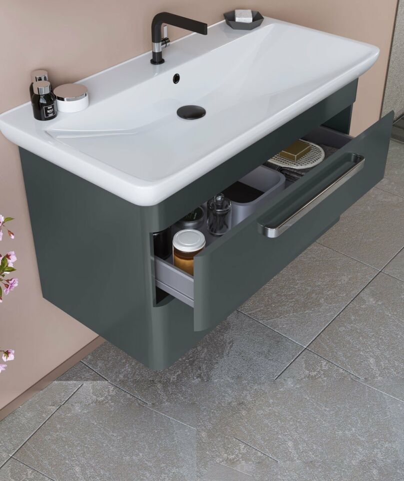 Orka Banyo Dolabı Rose 80 Cm Parl. Gri
