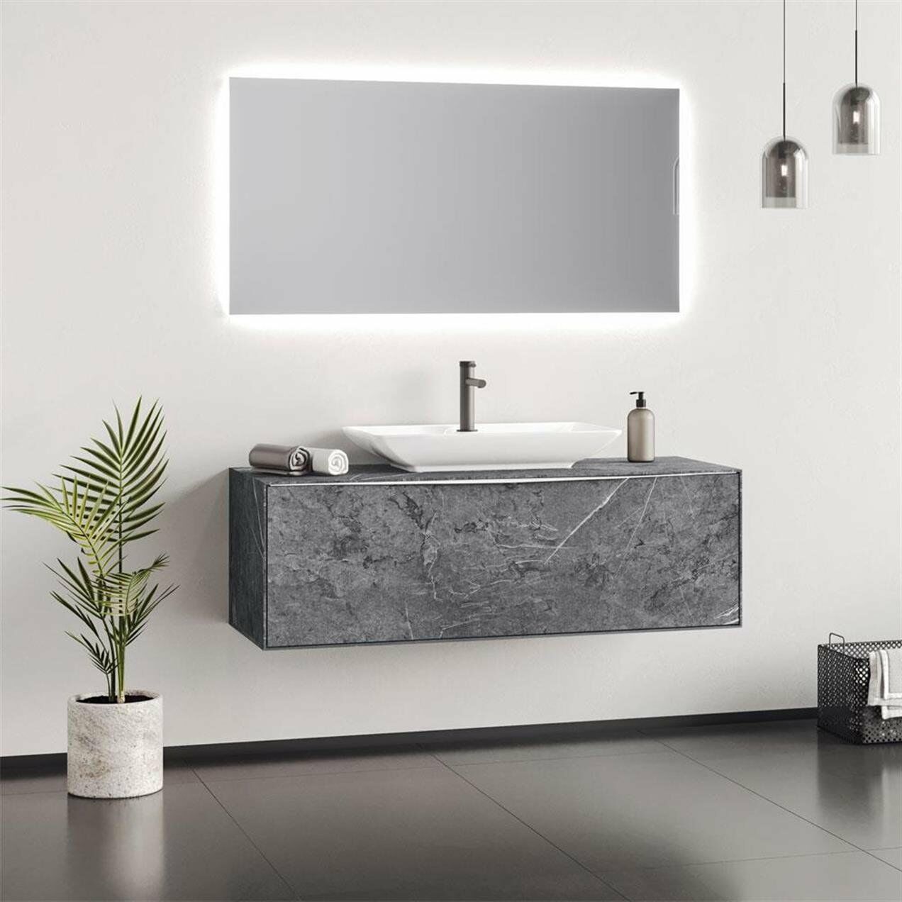 Orka Mono 100 cm Albox Banyo Dolabı Takım