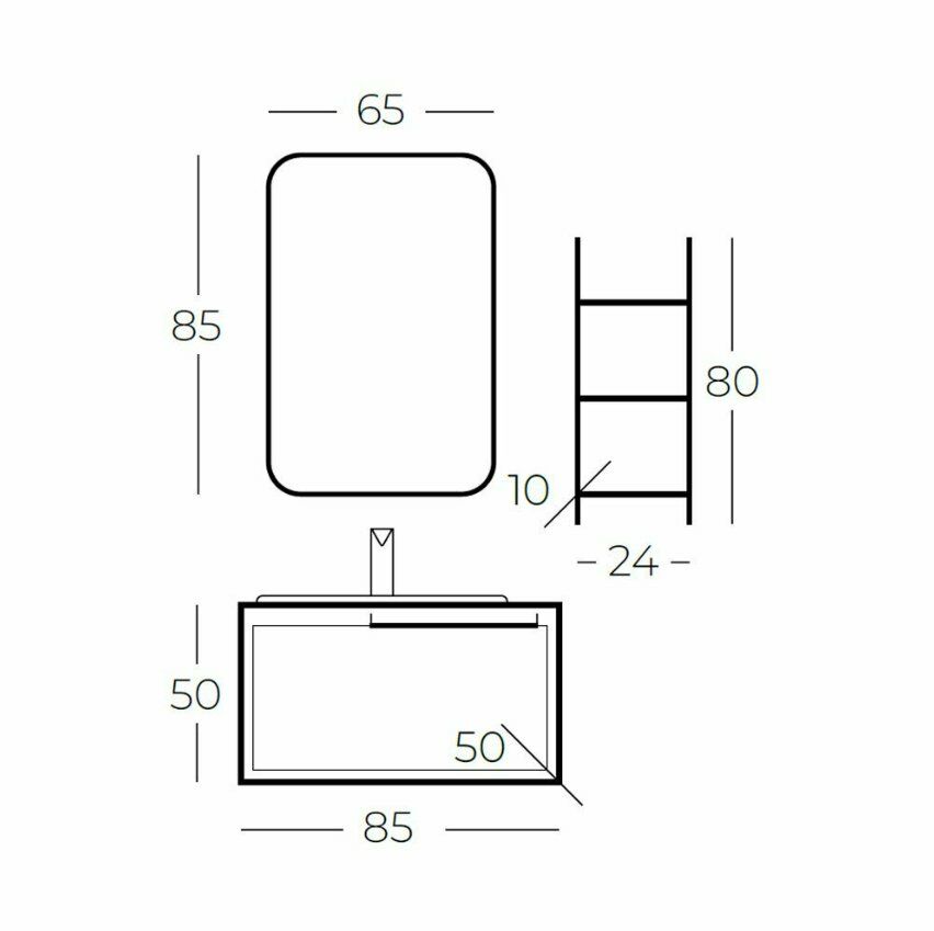 Belinza Banyo Dolabı Enrica 85 Cappucino