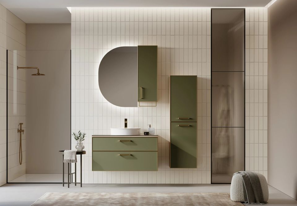 Orka Banyo Dolabı Salerno 95 Tkm Legnano-Sardunya-Altın