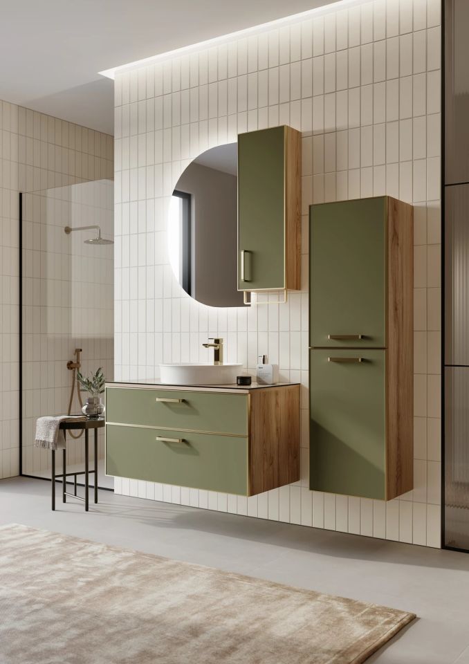 Orka Banyo Dolabı Salerno 95 Tkm Legnano-Sardunya-Altın