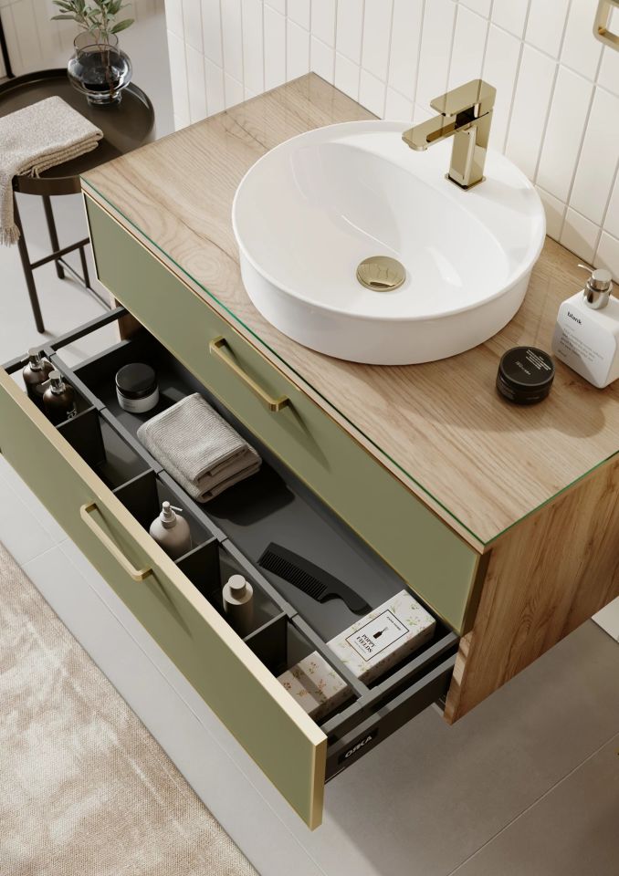 Orka Banyo Dolabı Salerno 95 Tkm Legnano-Sardunya-Altın