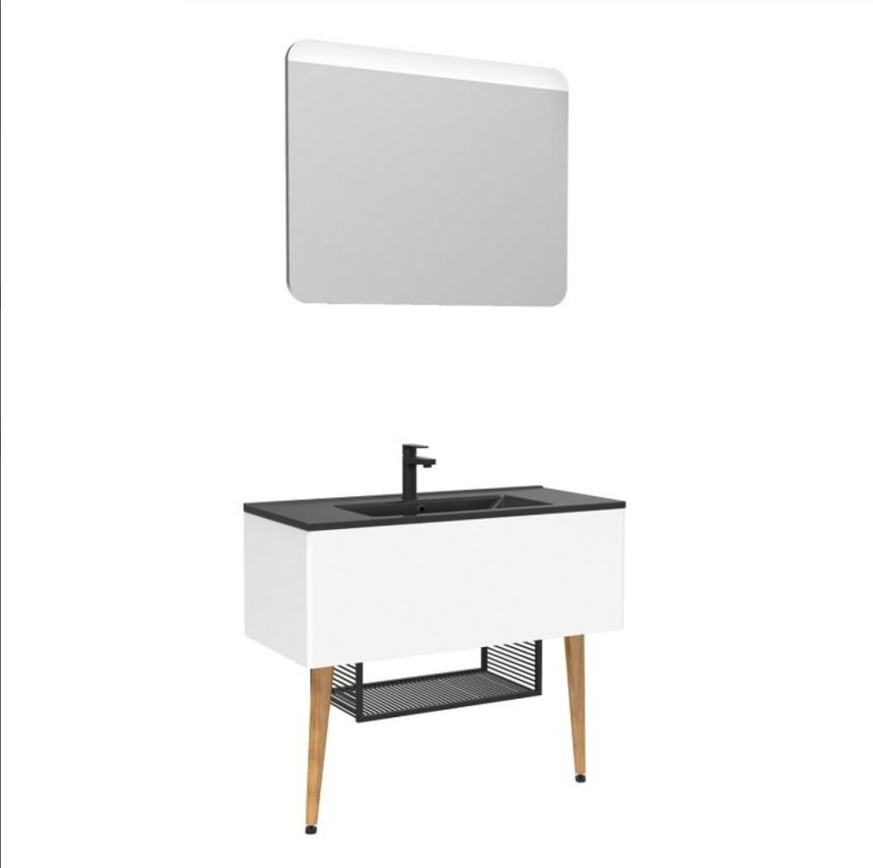 Creavit Zeon 100 Cm Beyaz Banyo Dolabı