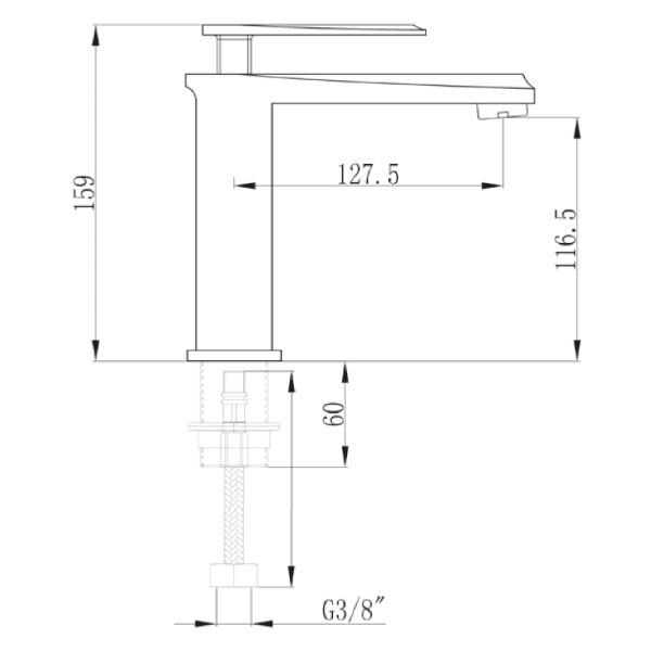 PENTA CAPELLA MAT BRONZ LAVABO BATARYASI 5351-MB