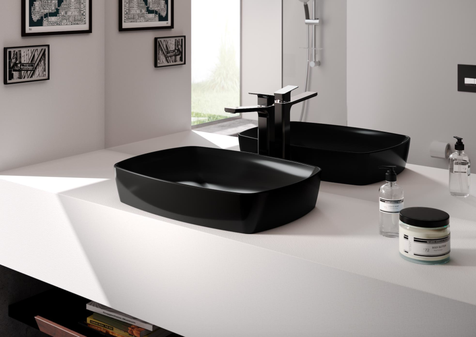 ECA TİERA YÜKSEK TİP LAVABO BATARYASI MAT SİYAH 102188002C1