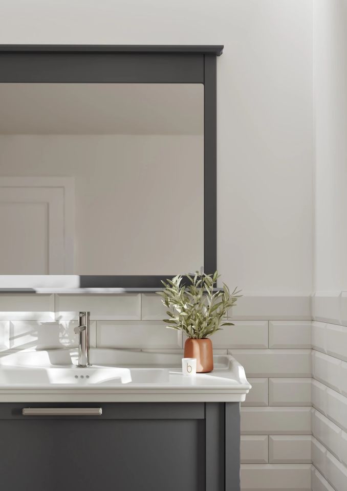 Orka Bastle 80 Cm Antrasit Banyo Dolabı Takım