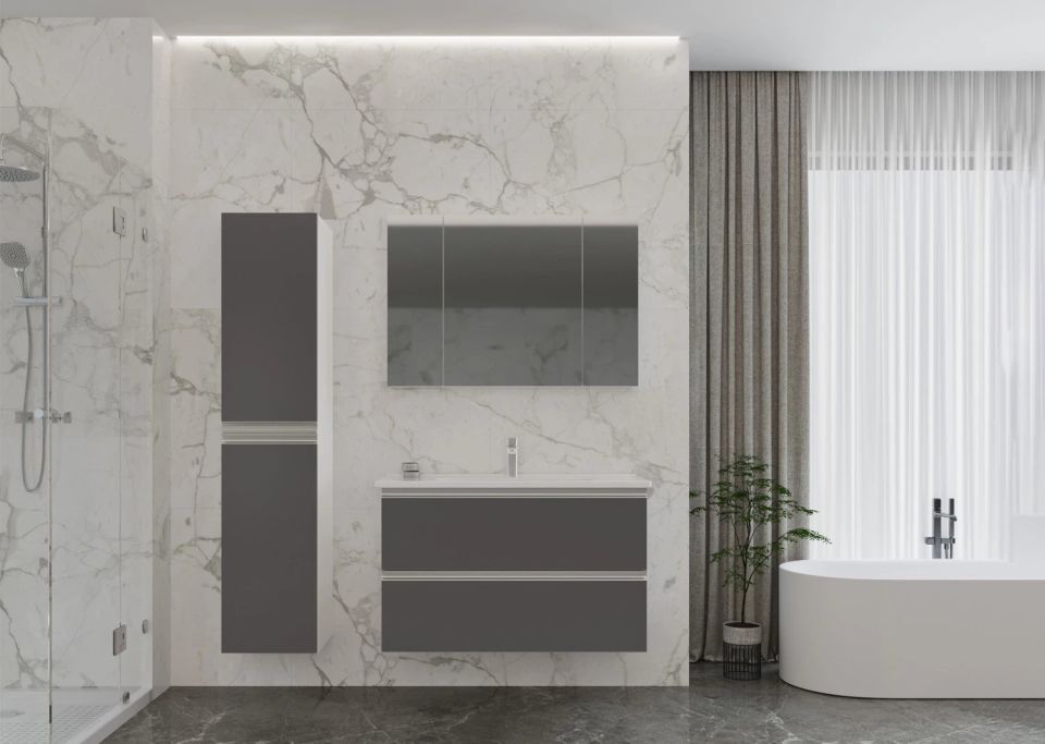 Orka Terme 80 Çekmeceli Banyo Dolabı