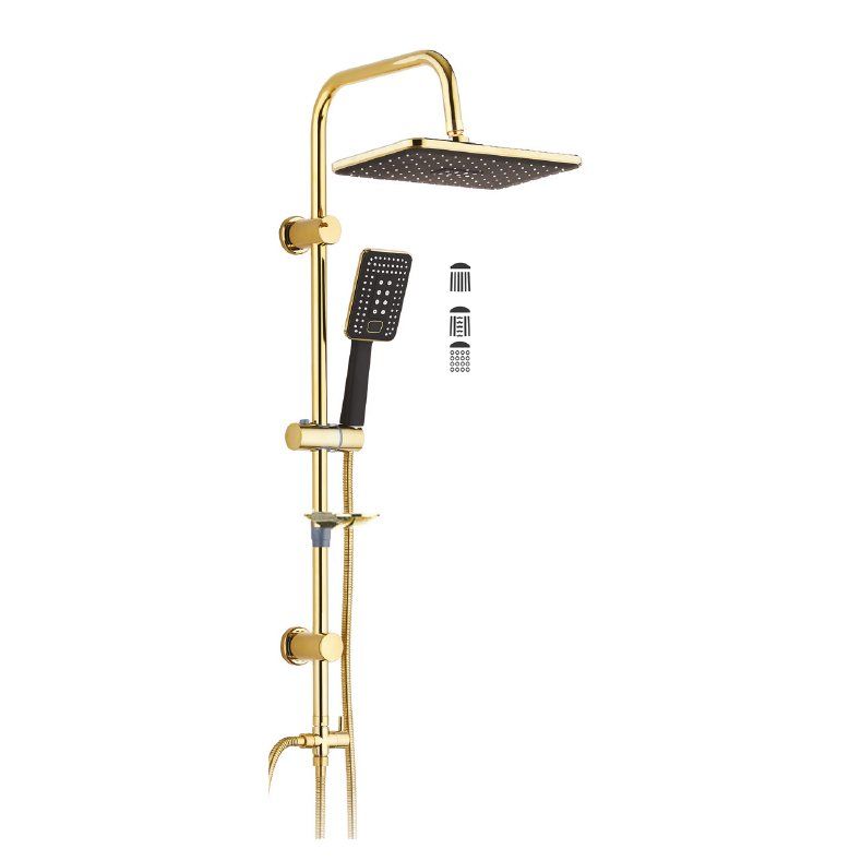 Penta 6978G Gold Tepe Başlıklı Sürgülü Duş Sistemi