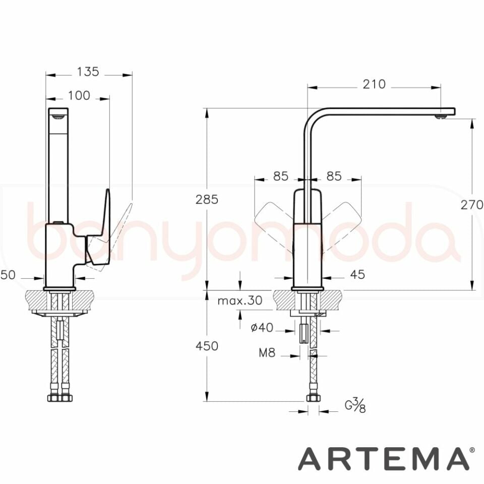 Artema Root Square Evye Bataryası A42753