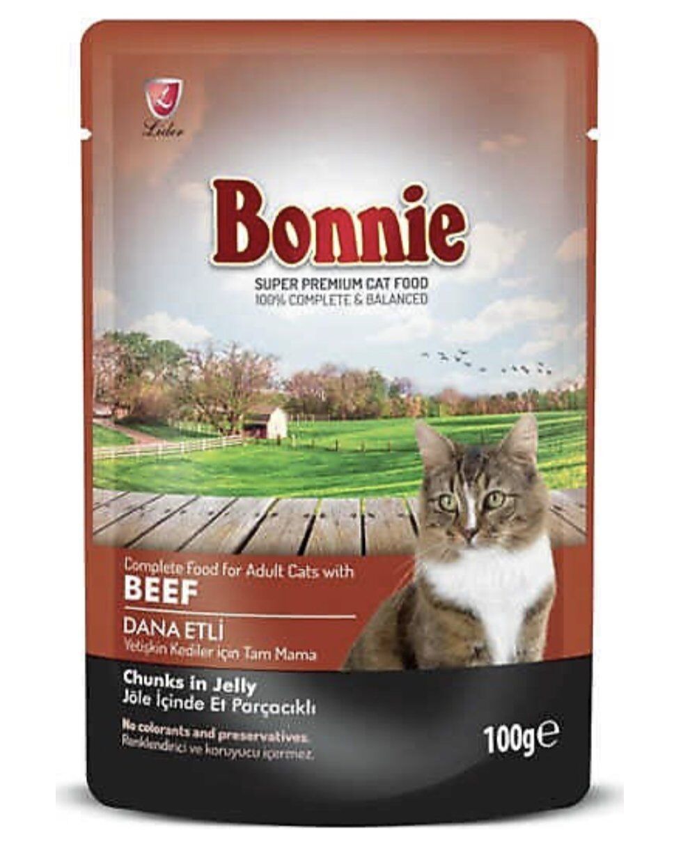 BONNİE POUCH KISIR KEDİ DANA ETLİ 85GR