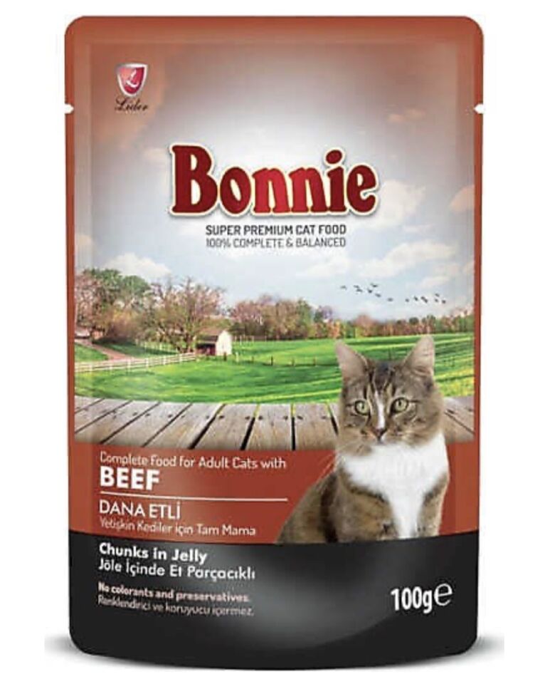 BONNİE POUCH KISIR KEDİ DANA ETLİ 85GR