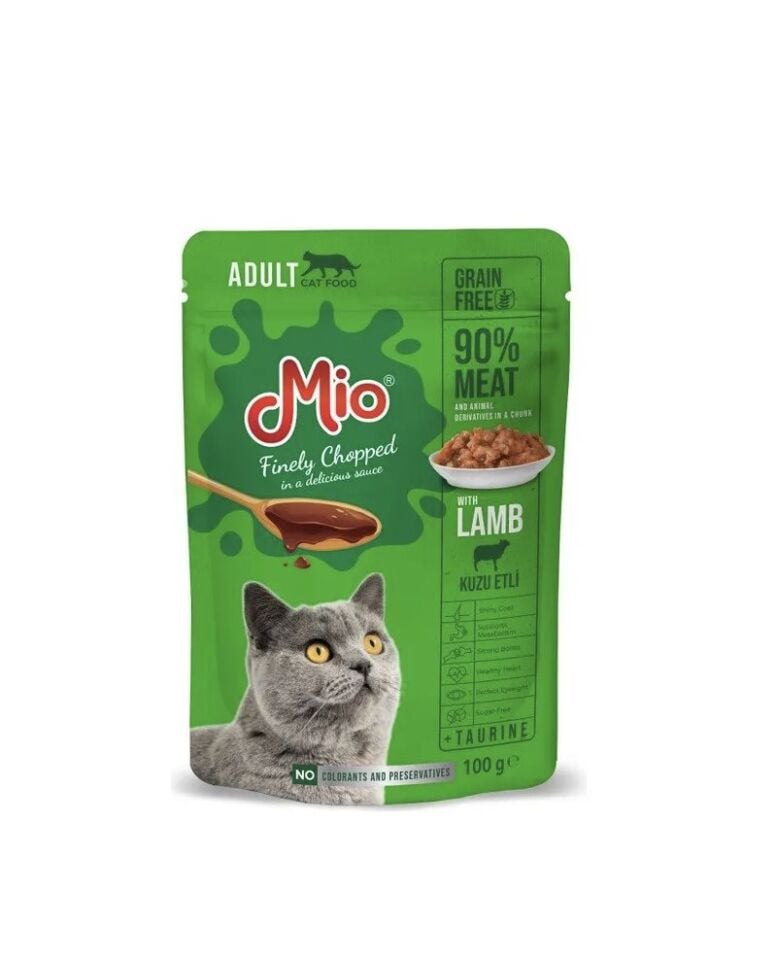 Mio Pouch Kuzu Etli Yaş Kedi Maması 100GR