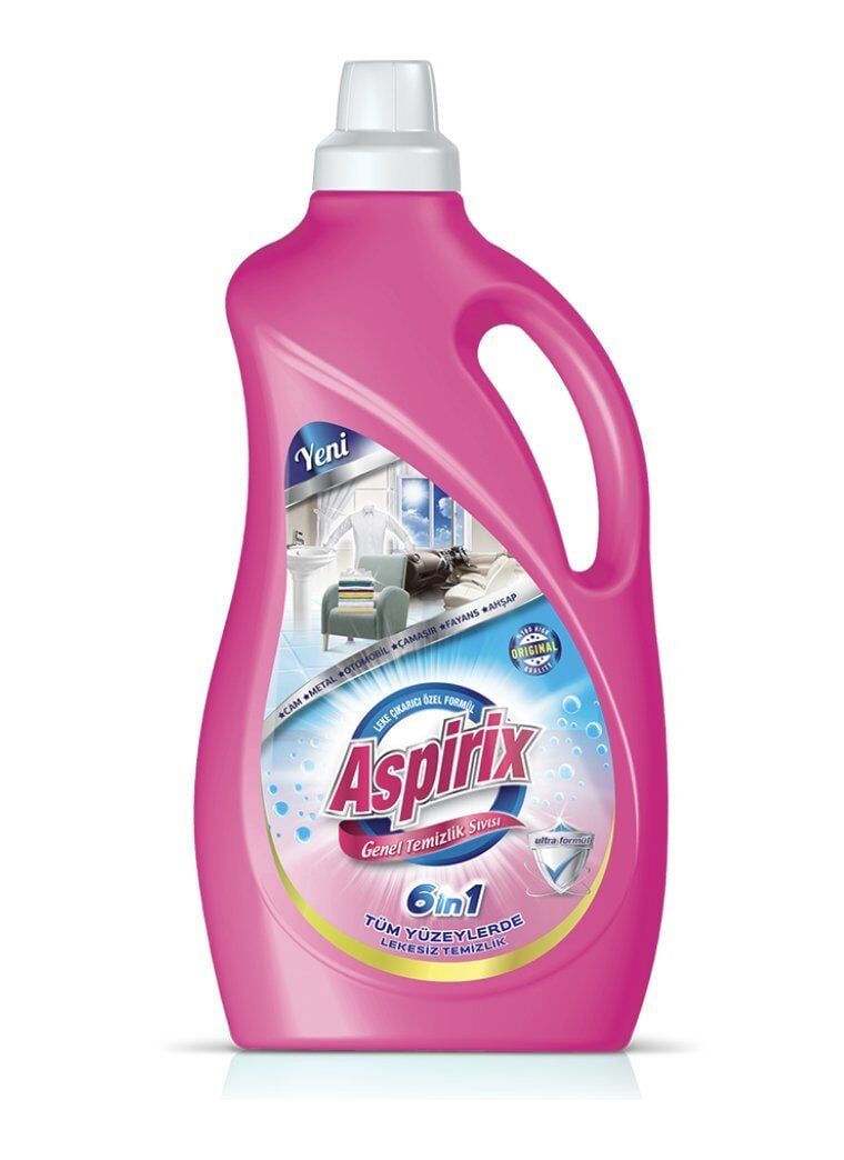 Aspirix Genel Temizlik Sıvısı Pembe 2,5 L – Ferah Kokulu Güçlü Temizlik