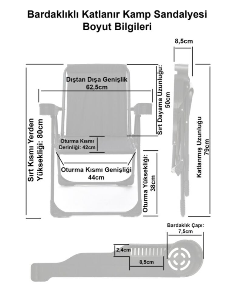Romee Rejisör Pro 19003 Katlanabilir Kamp Sandalyesi – Dayanıklı, Konforlu ve Taşınabilir
