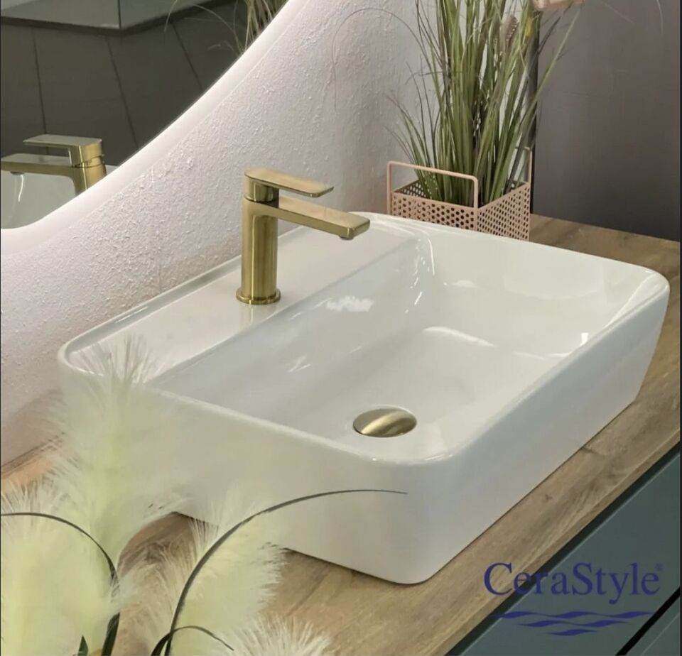 TURKUAZ Cerastyle One 55 x 45 cm Tezgah Üstü Çanak Lavabo – Modern ve Fonksiyonel Tasarım