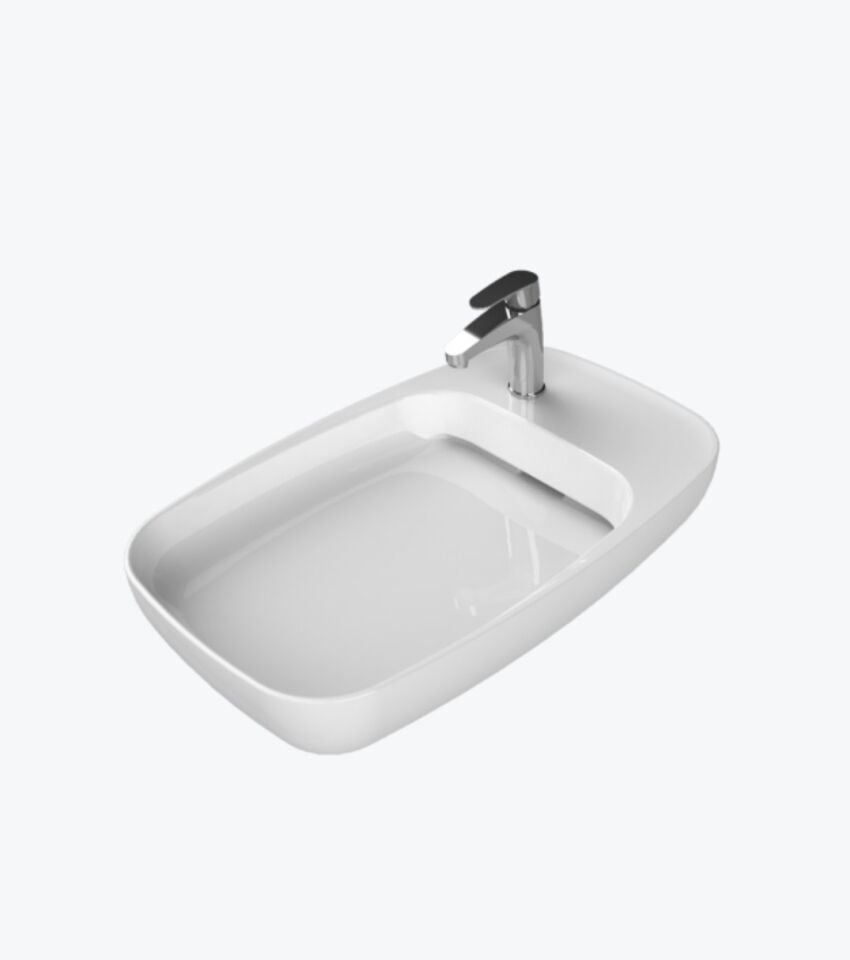 TURKUAZ Cerastyle One 55 x 45 cm Tezgah Üstü Çanak Lavabo – Modern ve Fonksiyonel Tasarım