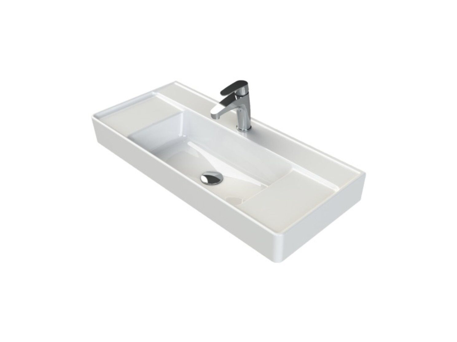 TURKUAZ Sharp Lavabo 85x38 cm Y25341 – Geniş ve Şık Tasarım, Modern Banyolara Uyum