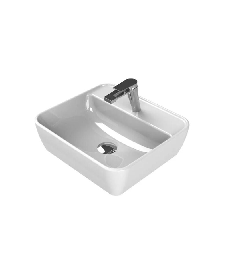 TURKUAZ One Lavabo 46x42 cm – Kompakt, Şık ve Fonksiyonel Tasarım