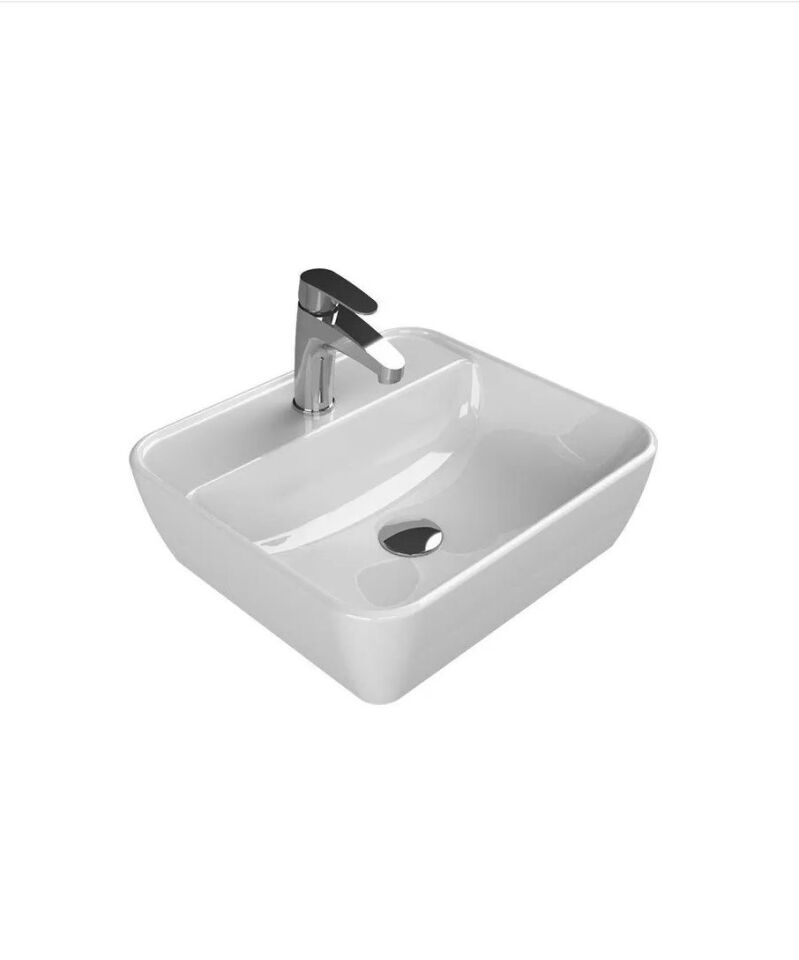 TURKUAZ One Lavabo 46x42 cm – Kompakt, Şık ve Fonksiyonel Tasarım