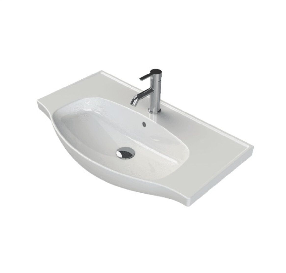 Turkuaz Cerastyle Lila 80x45 cm Beyaz Etajerli Lavabo – Fonksiyonel ve Şık Banyolar İçin İdeal Seçim