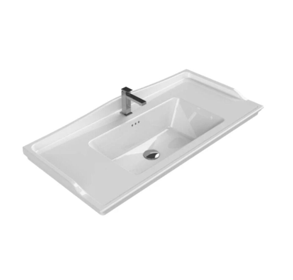 Turkuaz Cerastyle Kapadokya 80 cm Etajerli Lavabo 036300-U – Zarif ve Kullanışlı Tasarım