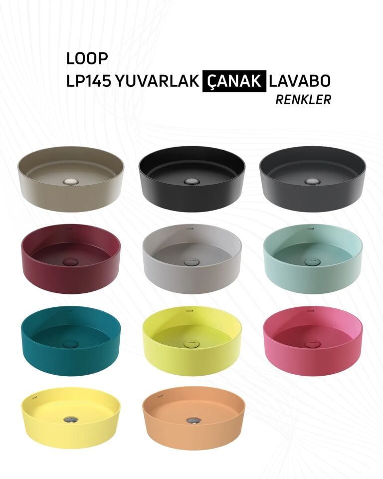 Creavit Loop 45 cm Extra Mint Masa Üstü Çanak Lavabo LP145
