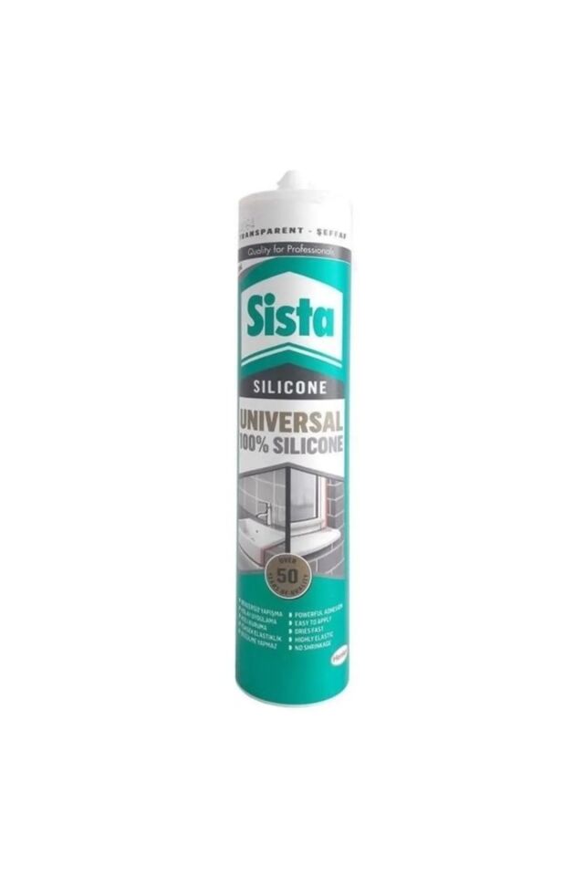 Sista Şeffaf Silikon 280 ml – Genel Amaçlı Sızdırmazlık ve Dolgu Malzemesi