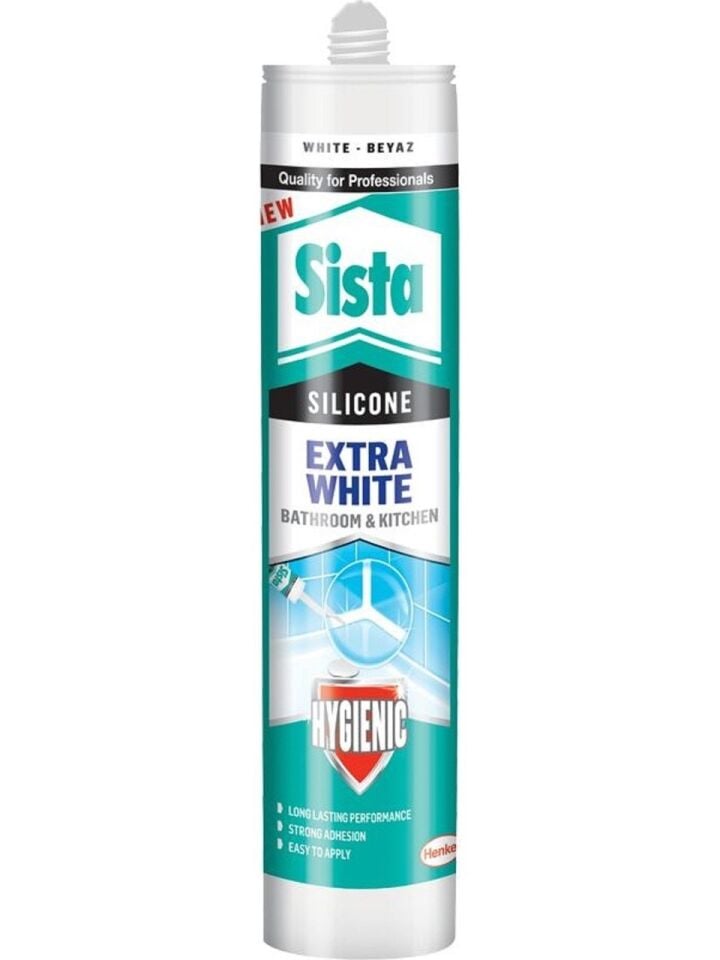 SİSTA DUŞAKABİN SİLİKONU EXTRA  BEYAZ
