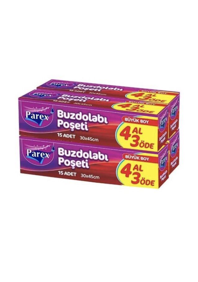Parex Buzdolabı Poşeti 4’lü Büyük Boy – Gıdalarınız Taze Kalsın!