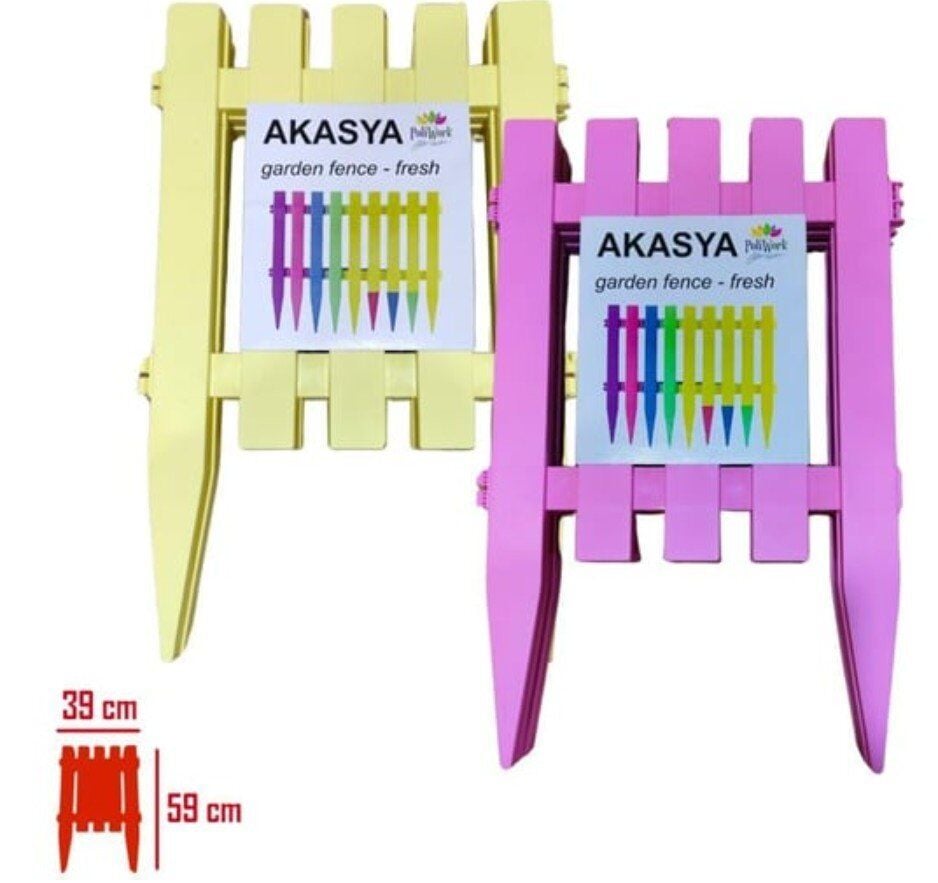 POLIWORK BAHÇE ÇİTİ AKASYA 4 LÜ PASTEL SARI/PEMBE
