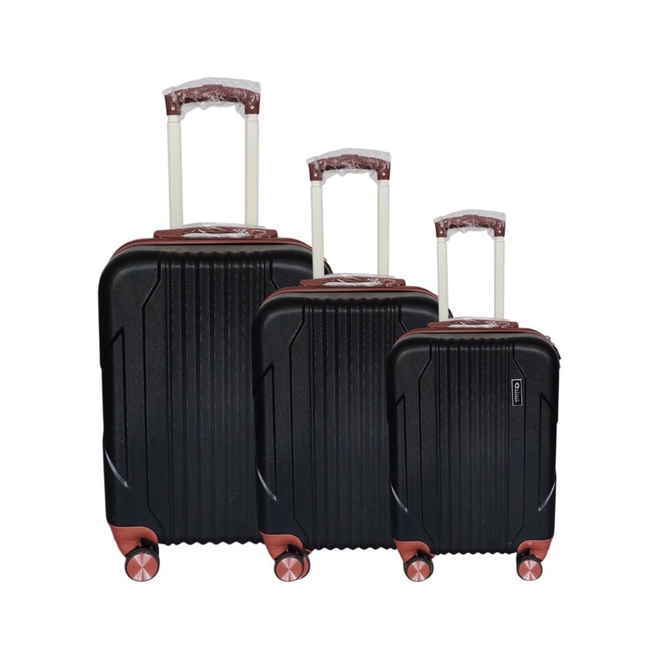 SISUS VALİZ 3 LÜ SET İTHAL SİYAH