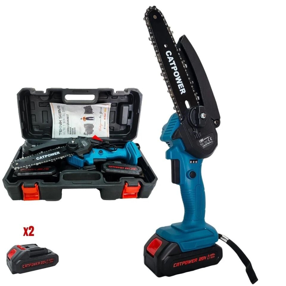 Cat Power 1330 Çift Akülü Dal Kesme Testeresi 15 Cm 20v 2.0 Ah