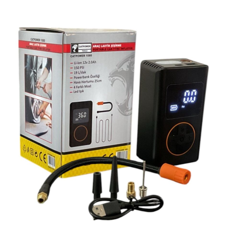 Cat Power 1080 Dijital Lastik Şişirme Pompası 12V