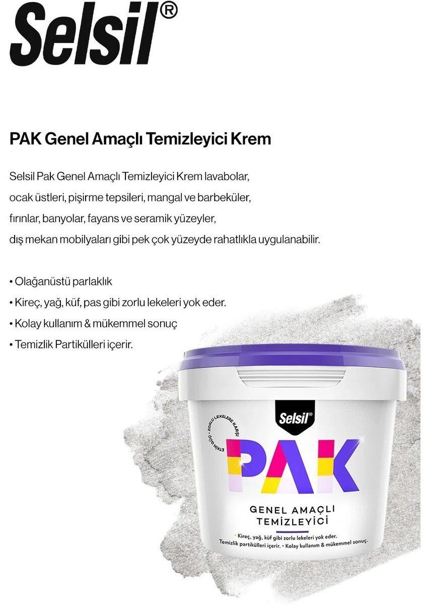 Selsil Pak Genel Amaçlı Temizleyici Krem 500 gr